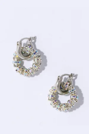 Pearl Octopuss. Y Tiny Créoles -Plated Earrings