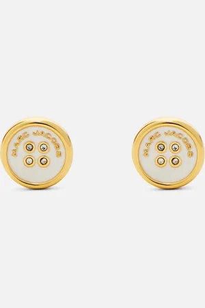 Marc Jacobs Button -Plated Stud Earrings