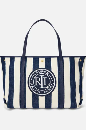 Ralph Lauren Emerie Herringbone Cotton Twill Extra Large Tote Bag