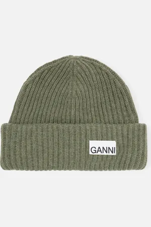Ganni Ribbed Wool Beanie