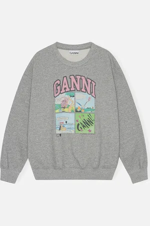 Ganni Isoli BD Organic Cotton-Jersey Oversized Sweatshirt - S/M