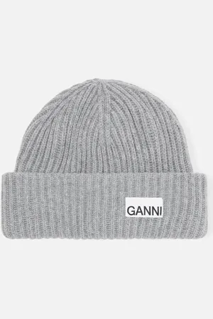 Ganni Ribbed Wool Beanie