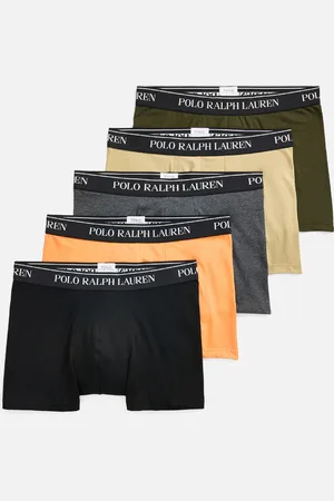 Ralph Lauren 5 Pack Classic Cotton-Jersey Boxer Trunks - S