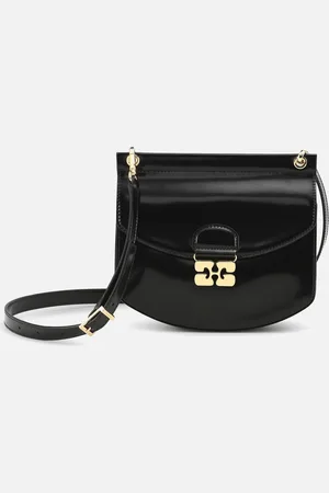 Ganni Apo-G Patent Leather-Blend Small Bag