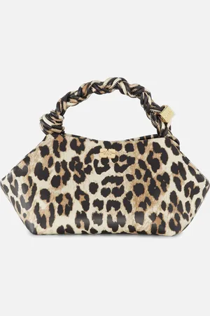 Ganni Small Bou Leopard-Print Leather-Blend Bag