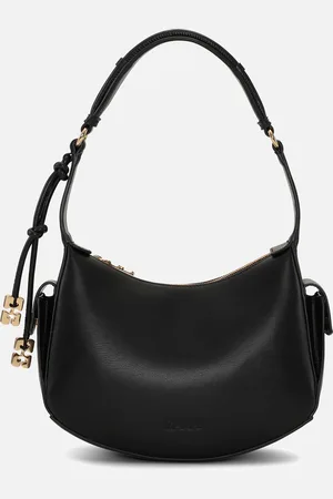 Ganni Swing Recycled Leather and Faux Leather Shoulder Bag