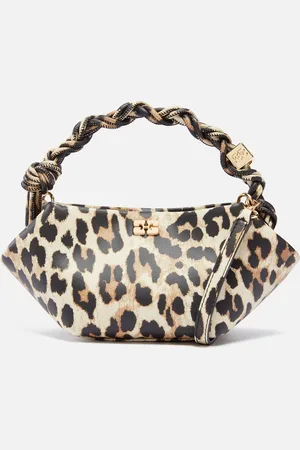 Ganni Bou Leopard-Print Recycled Leather Mini Bag