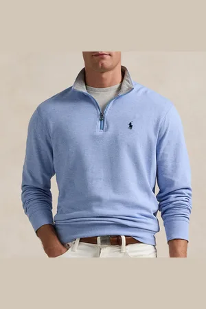 Ralph Lauren Cotton-Blend Jersey Half-Zip Sweatshirt - S