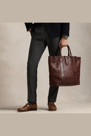 Ralph Lauren Heritage Pebble-Grain Leather Tote Bag