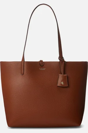 Ralph Lauren Pebble-Grain Faux Leather Reversible Tote Bag