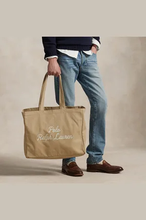 Ralph Lauren Script Cotton-Canvas Tote Bag