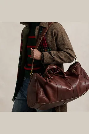 Ralph Lauren Heritage Pebble-Grain Leather Duffle Bag