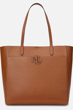 Ralph Lauren Camryn Pebble-Grain Leather Tote Bag