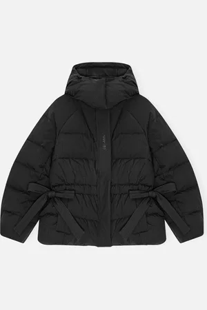 Ganni Tech Oversized Seersucker Shell Puffer Jacket - XXS/XS
