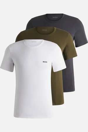 HUGO BOSS 3 Pack Classic Lounge Cotton-Jersey T-Shirts - S