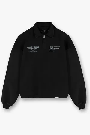 Represent Team Rep Cotton-Jersey Quarter-Zip Jumper - S
