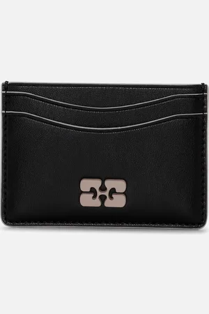 Ganni Bou Recycled Leather and Faux Leather Cardholder