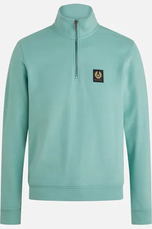 Belstaff Quarter Zip Cotton-Jersey Sweatshirt - XXL