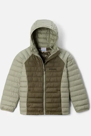 Columbia Powder Lite II Hooded Insulated Jacket - Stone Safari Size XXS (4-5 years) - Girls