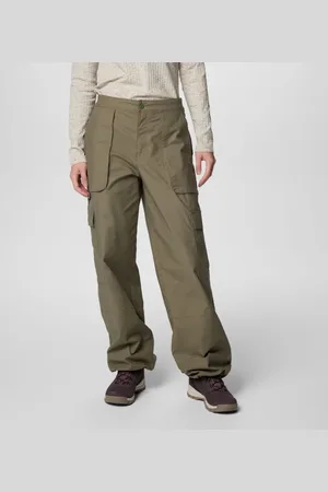 Columbia Brea Falls Cotton Ripstop Cargo Trousers - Stone Size XL - Women