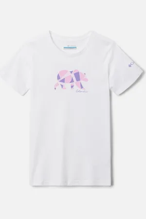 Columbia ’ Mission Lake Graphic Casual Cotton T-Shirt - Geobear Size XL (18 years) - Girls