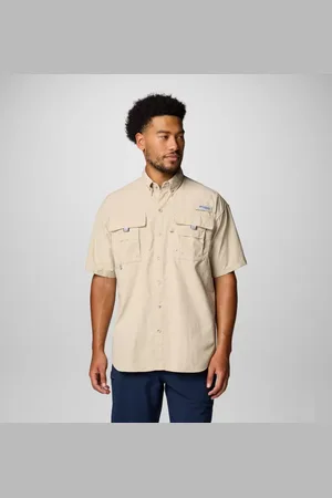 Columbia Bahama II Short Sleeve Shirt - Fossil Size S - Men