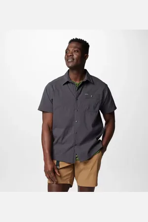Columbia Landroamer Ripstop Short Sleeve Shirt - Shark Size S - Men