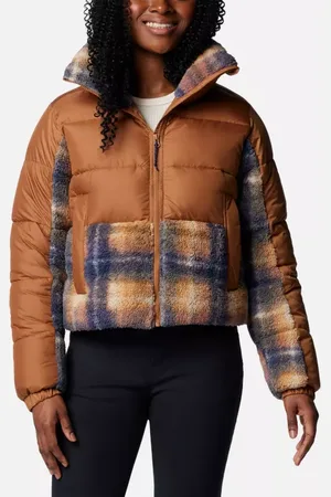 Columbia Leadbetter Point II Sherpa Printed Puffer Jacket - Nocturnal Omblur Size L - Women