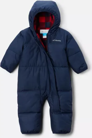 Columbia Infant Snuggly Bunny II Insulated Bunting - Navy Mountain Red Check Size 18/24 MO - Unisex