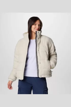 Columbia Ruby Falls II Novelty Sherpa Puffer Jacket - Dark Stone Doodle Sherpa Size XS - Women