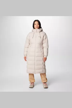 Columbia Pike Lake II Long Puffer Jacket - Dark Stone Size L - Women