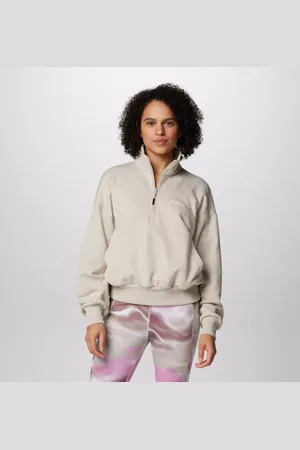 Columbia Marble Canyon French Terry Half Zip Sweatshirt - Dark Stone Size S - Women