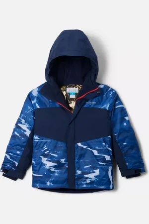 Columbia Mighty Mogul III Waterproof Printed Ski Jacket - Mountain Windblown Size XS (6-7 years) - Boys