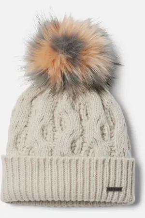 Columbia Boundless Days Cable Knit Pom Beanie - Dark Stone Size O/S - Unisex