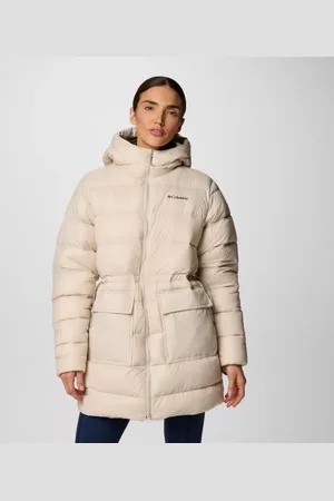 Columbia Harmony Falls Hooded Mid Down Jacket - Dark Stone Size M - Women