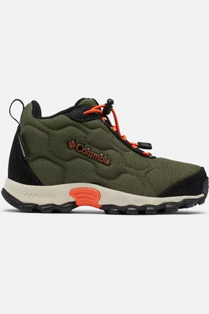 Columbia Firecamp III Mid Waterproof Walking Shoe - Nori Red Size 10 UK - Children