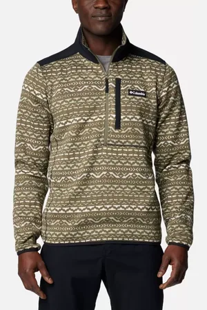 Columbia Sweater Weather III Half Zip Printed Fleece - Stone Madras Multi Size XL - Men