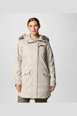 Columbia Suttle Mountain Long Synthetic Down Parka - Dark Stone Size L - Women