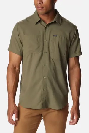 Columbia Silver Ridge Utility Lite Short Sleeve Shirt - Stone Size M - Men