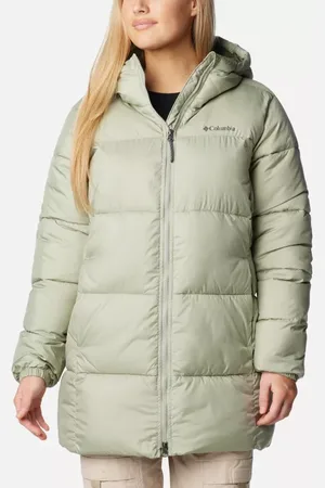 Columbia Puffect II Hooded Mid Puffer Jacket - Safari Size M - Women