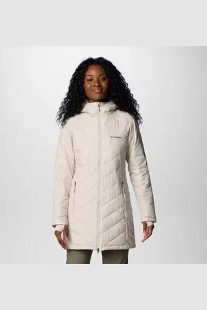 Columbia Heavenly Long Hooded Insulated Jacket - Dark Stone Size XS - Women