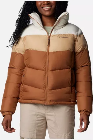 Columbia Puffect II Colourblock Puffer Jacket - Canoe Chalk Size M - Women