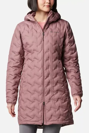 Columbia Delta Ridge II Hooded Long Down Puffer - Fig Size S - Women