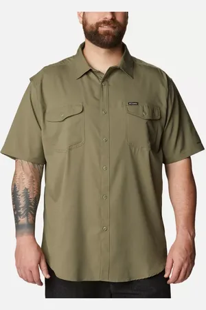 Columbia Utilizer II Solid Short Sleeve Shirt - Extended Size - Stone Size 4X - Men