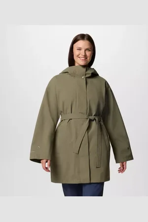 Columbia Here And There III Waterproof Trench Jacket - Stone Size XL - Women