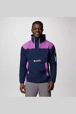 Columbia Challenger Windbreaker Anorak - Navy Razzle Size M - Men