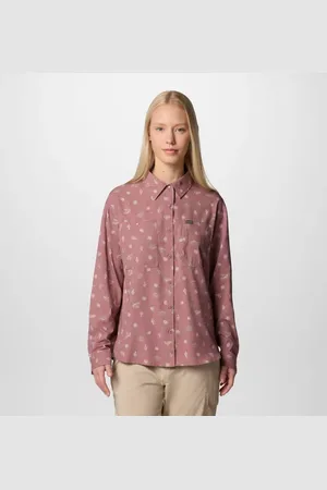 Columbia Silver Ridge Utility Patterned Shirt - Fig Deserted Size XS - Women