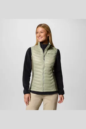 Columbia Powder Pass II Hybrid Puffer Gilet - Safari Stone Size S - Women
