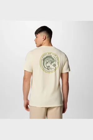 Columbia PFG Dorado Taco Technical T-Shirt - Lemon Wash PFG Circle Bass Size S - Men