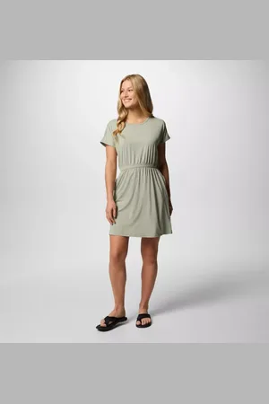 Columbia Chill River Short Sleeve Technical Dress - Safari Size M - Women